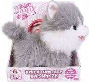 KOT CHODZĄCY NA SMYCZY NATALIA BIAŁO-SZARY 5557