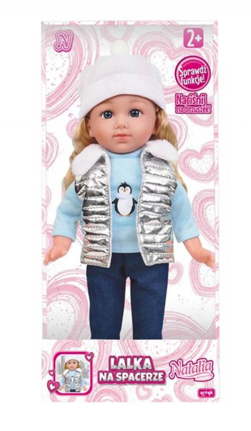 LALKA FUNKCYJ. NATALIA W SREB.KAM.36 CM 5663, Lalki, Zabawki