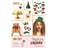 BLOK PARTY CHERRY A4 10ark.HOLOGR.+BROKAT H.COLOR, Scrapbooking, Art. kreatywne