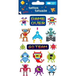 Tatuaże zmywalne PIXI PLANET 10x20cm.H.COLOR, Naklejki, Art. kreatywne