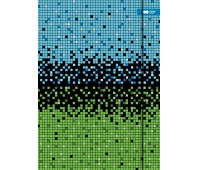 TECZKA Z GUMKĄ PIXI NIEBIESKO-ZIELONA 24x31 H.COL.