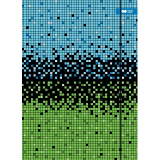 TECZKA Z GUMKĄ PIXI NIEBIESKO-ZIELONA 24x31 H.COL., Teczki tekturowe, Organizacja dokumentów