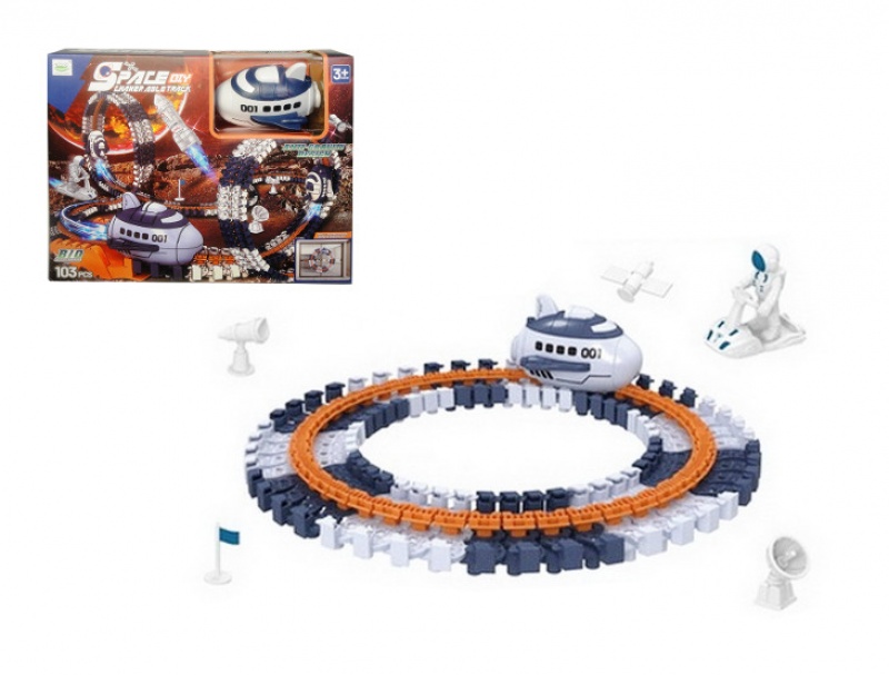 TOR KOSMICZNY NA BATERIE 2717, Kolejki, tory wyścigowe, parkingi, Zabawki
