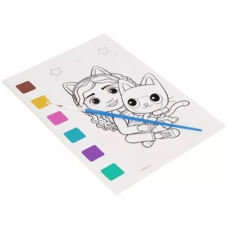 MALOWANIE WODĄ KOCI DOMEK GABI, Kolorowanki, Książeczki