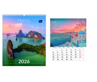 Kalendarz ścien.plan.33,5x40cm Travel 2026