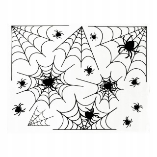 DEKORACJA ELEKTROSTATYCZNA - PAJĘCZYNA, Halloween, Art. świąteczne i okolicznościowe