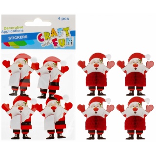 NAKLEJKI BN MIKOLAJ HARM 4SZT 5711, Naklejki, Art. kreatywne