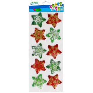 NAKLEJKI BN PUFFY GWIAZDKI 10SZT 3688, Naklejki, Art. kreatywne