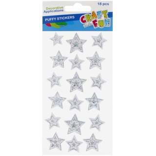 NAKLEJKI BN PUFFY GWIAZDKI 18SZT 2476, Naklejki, Art. kreatywne