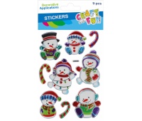 NAKLEJKI BN BAŁWAN METAL 9SZT 4976, Naklejki, Art. kreatywne