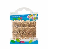 OZDOBA TAsMA GWIAZDY 5CM ZŁOT 0620