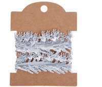 OZDOBA TAŚMA RENIFER 2M/2,5CM SREB 0675, Artykuły zdobnicze, Art. kreatywne