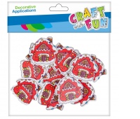 OZDOBA DOMEK DREW SPRZYL 12SZT 0583, Artykuły zdobnicze, Art. kreatywne