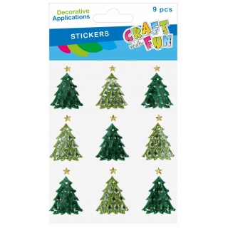 NAKLEJKI BN CHOINKI 9SZT 8001, Naklejki, Art. kreatywne