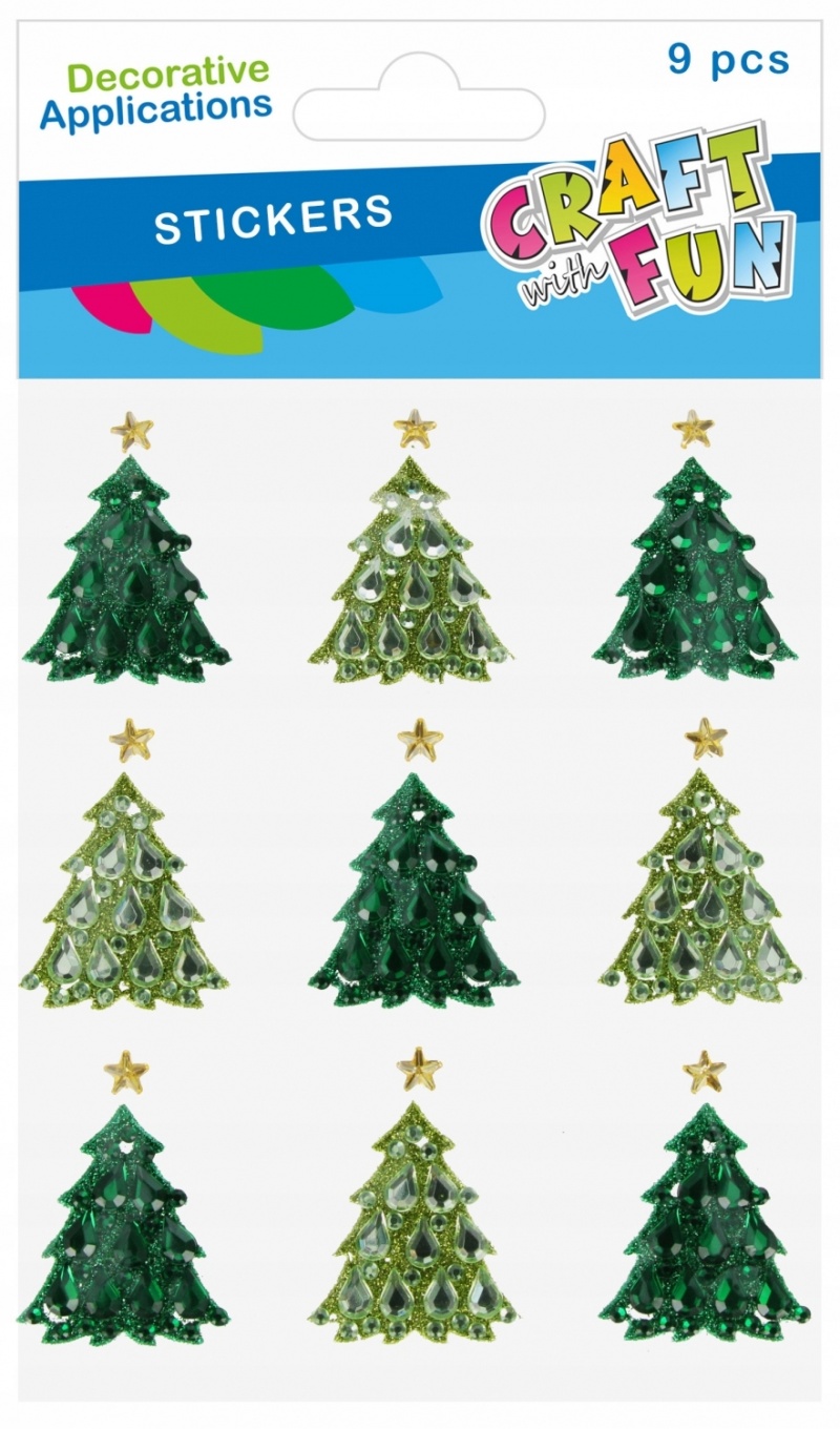 NAKLEJKI BN CHOINKI 9SZT 8001, Naklejki, Art. kreatywne