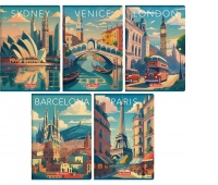 ZESZYT RETRO CITY A5 60K.LINIA, Zeszyty, Zeszyty i bloki