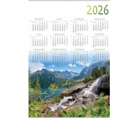 KALENDARZ JEDNOPLANSZOWY A1 PL01 SZCZYTY 2026