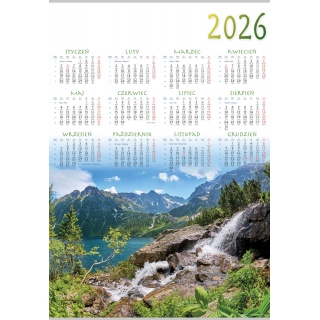 KALENDARZ JEDNOPLANSZOWY A1 PL01 SZCZYTY 2026, Ścienne, Kalendarze