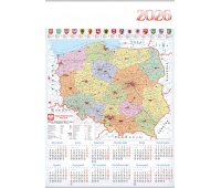 KALENDARZ JEDNOPLANSZOWY A1 PL15 MAPA 2026