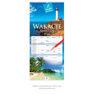 KALENDARZ NOTATNIKOWY WN03 WAKACJE MARZEŃ 2026, Ścienne, Kalendarze