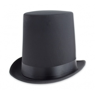 CYLINDER "DŻENTELMEN" CZARNY GŁADKI, Kostiumy i dodatki, Art. na okazje i przyjęcia