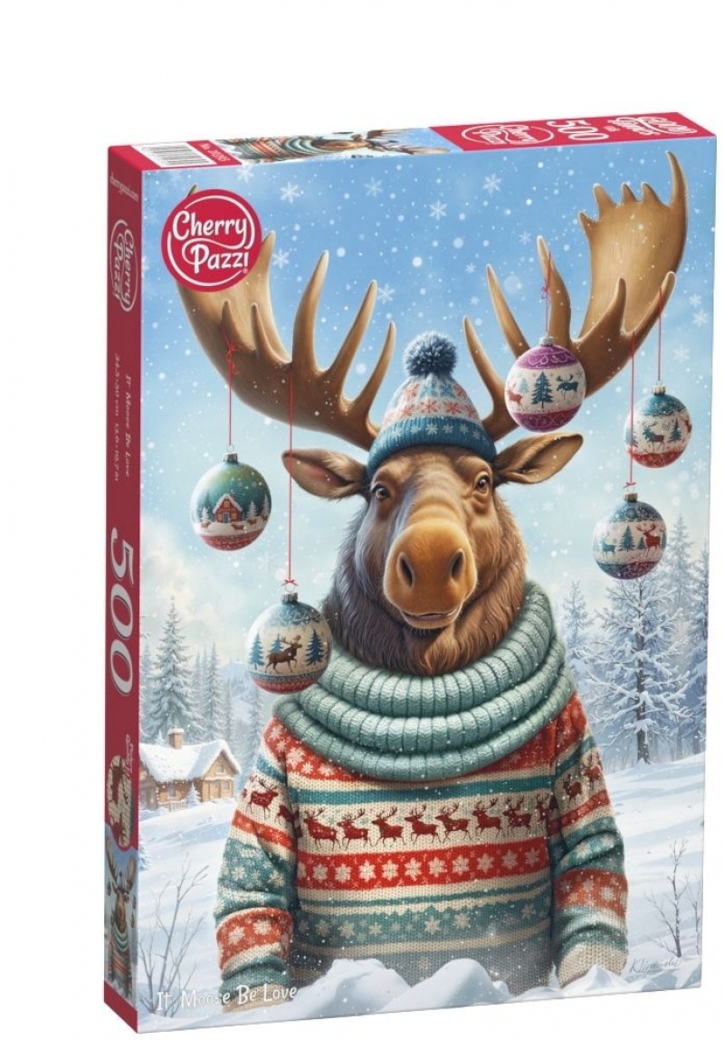 PUZZLE 500 CHERRYPAZZI MOOSE BE LOVE 20395, 500 element&oacute;w, Puzzle
