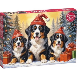 PUZZLE 1000 CHERRYPAZZI HOLIDY PUPPIES 31209, 1000 elementów, Puzzle