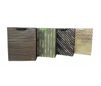 TORBA PREZENTOWA 18X23 PASY GRANAT ; ZIELEŃ