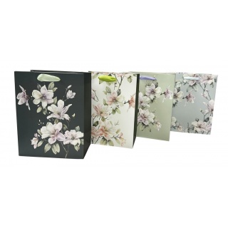 TORBA PREZENTOWA 18X23 GAŁĄZKI MAGNOLII, Torby ozdobne, Art. dekoracyjne i prezentowe