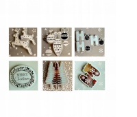 KARNETY SAMOPRZYLEPNE 5X5CM 12SZT. SREBRNE, Karnety, kartki okolicznościowe, Art. dekoracyjne i prezentowe