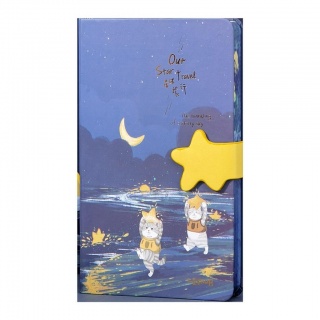 NOTES Z ZAPIĘCIEM B6 128K KOTY I GWIAZDY P8, Notesy szkolne, Zeszyty i bloki