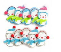 NAKLEJKI 3D Z PIANKI - PINGWINKI 10szt., Naklejki, Art. kreatywne