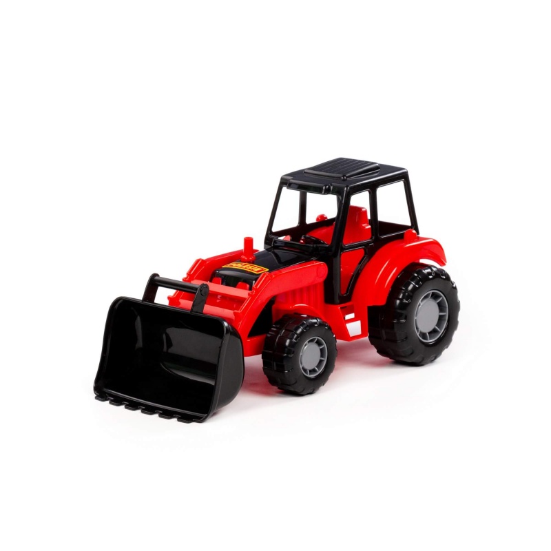 "Majster", traktor-ładowarka (czerwono-czarny )!!, Pojazdy, Zabawki