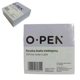 KOSTKA BIAŁA NIEKLEJONA 8,5x8,5x3,5 /48/, Kostki, Galanteria papiernicza