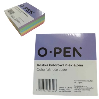 KOSTKA KOLOR NIEKLEJONA 8,5x8,5x3,5 /48/, Kostki, Galanteria papiernicza