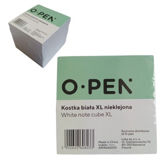 KOSTKA BIAŁA NIEKLEJONA XL 8,5x8,5x7,5 /24/, Kostki, Galanteria papiernicza