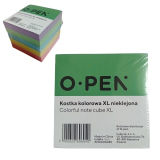 KOSTKA KOLOROWA NIEKLEJONA XL 8,5x8,5x7,5 /24/, Kostki, Galanteria papiernicza