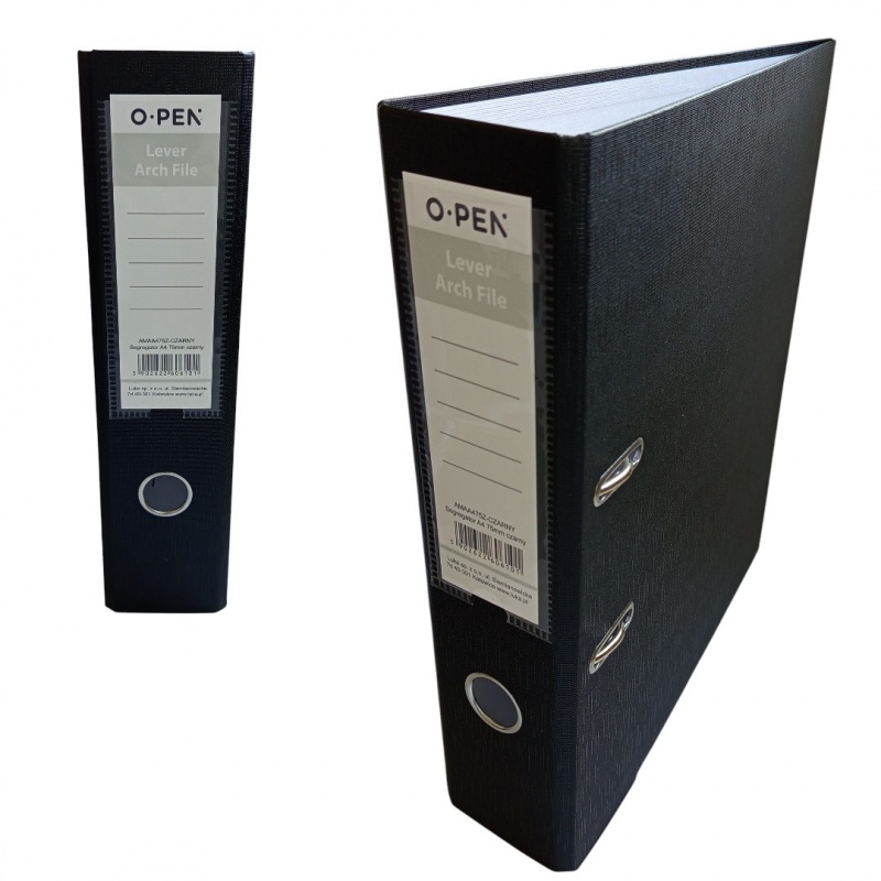 SEGREGATOR A4 75mm CZARNY, Segregatory, Organizacja dokument&oacute;w