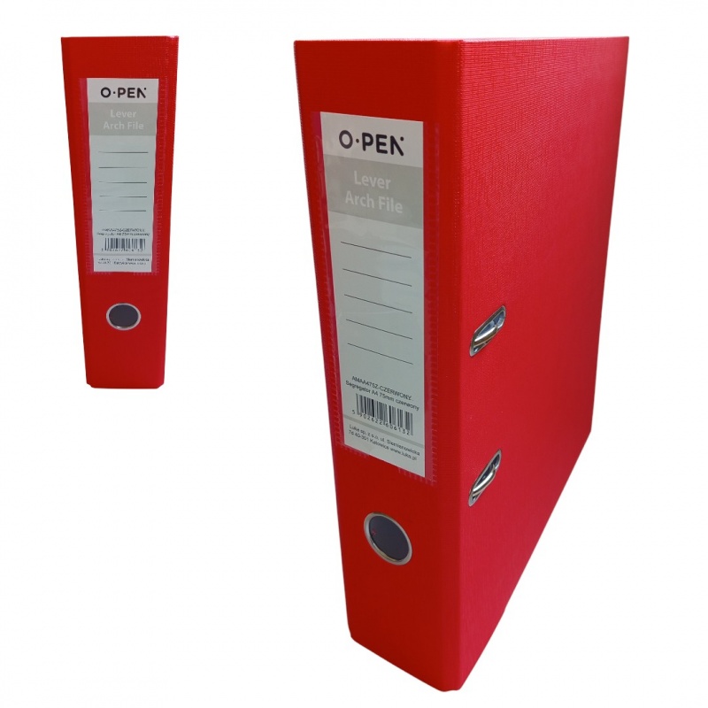 SEGREGATOR A4 75mm CZERWONY, Segregatory, Organizacja dokument&oacute;w