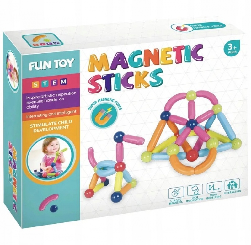 KLOCKI MAGNETYCZNE 36EL. 6492, Klocki, Zabawki