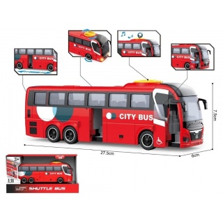 Autobus czerwony 1:16 światlo, dźwięk 3783, Pojazdy, Zabawki