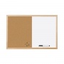BI-OFFICE Combo Board, dry-erase & cork, 60x45cm, wooden frame