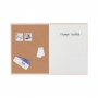 BI-OFFICE Combo Board, dry-erase & cork, 60x45cm, wooden frame