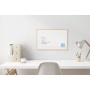 BI-OFFICE Non-Magnetic Dry-Erase Board, lacquered, 60x90cm, wooden frame
