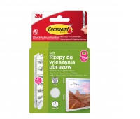 Velcro picture hooks COMMAND™, large, 8 pcs, white