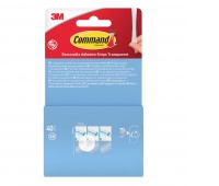 Adhesive strips COMMAND™ (17020), replaceable, mini, 40 pcs, transparent