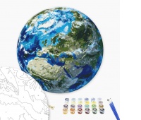 Paint by numbers BRUSHME, round, dia. 40 cm, Earth, 1 pc