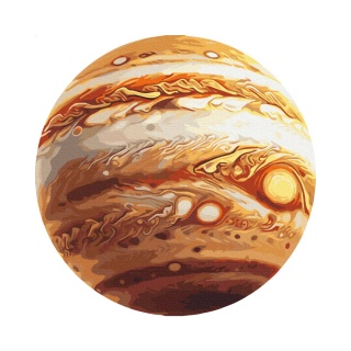 Malowanie po numerach BRUSHME, okrągły, śr. 40 cm, Jowisz, 1 szt., Produkty kreatywne, Artykuły szkolne