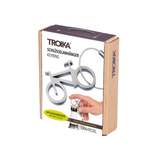 Brelok TROIKA Drahtesel, otwieracz do butelek, rower, srebrny, Ekskluzywne, Gadżety