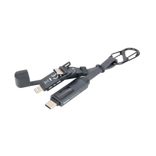 Brelok TROIKA Speedy To Go, z kablem ładującym USB-C, czarny, Ekskluzywne, Gadżety